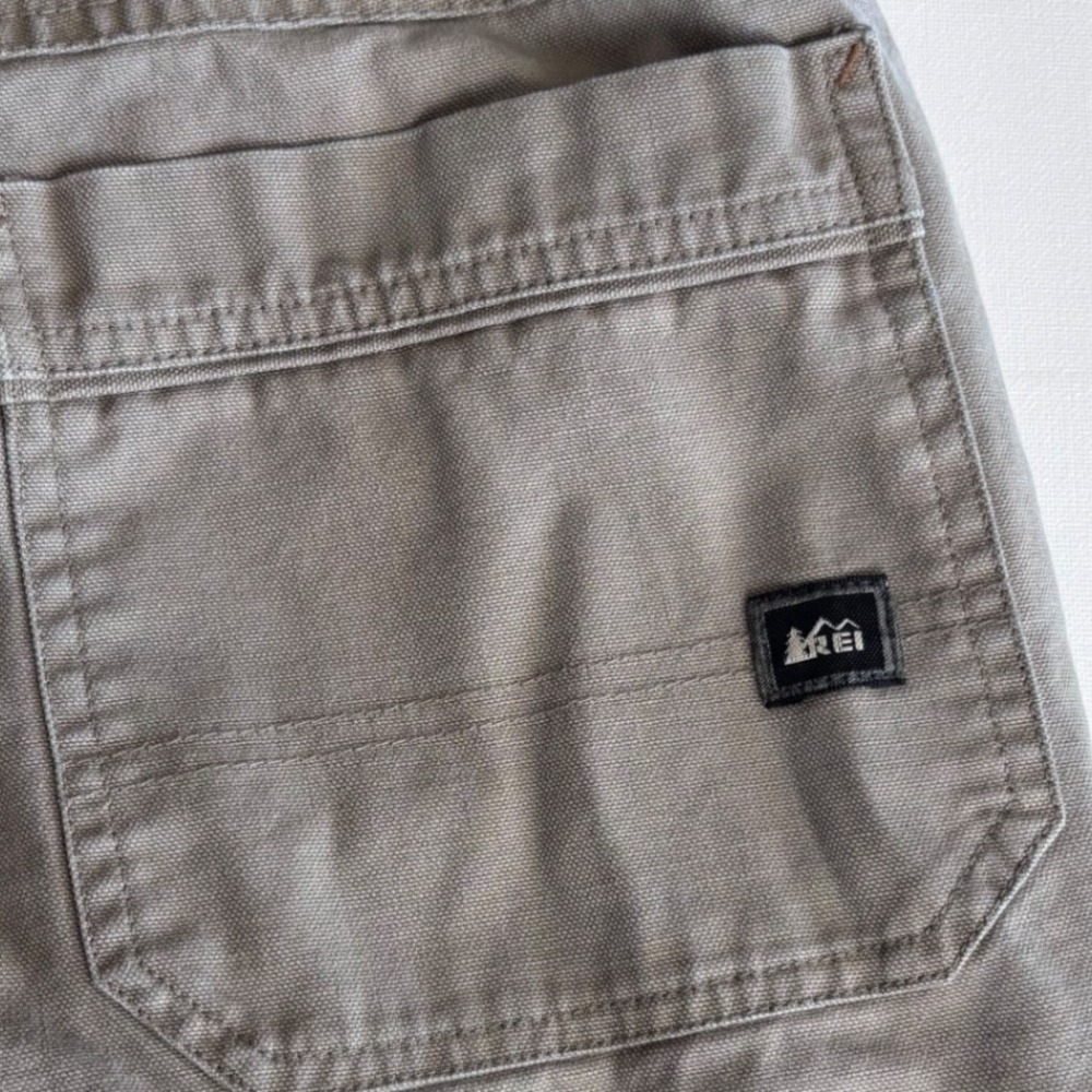 REI Co-op Mens Organic Cotton Canvas Work Pants Brown Khaki 29x30 Straight Leg - Picture 3 of 7